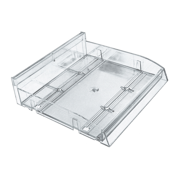 Azar Displays Modular Adjustable Divider Bin Tray (Clear) 12" Wide, PK2 225820